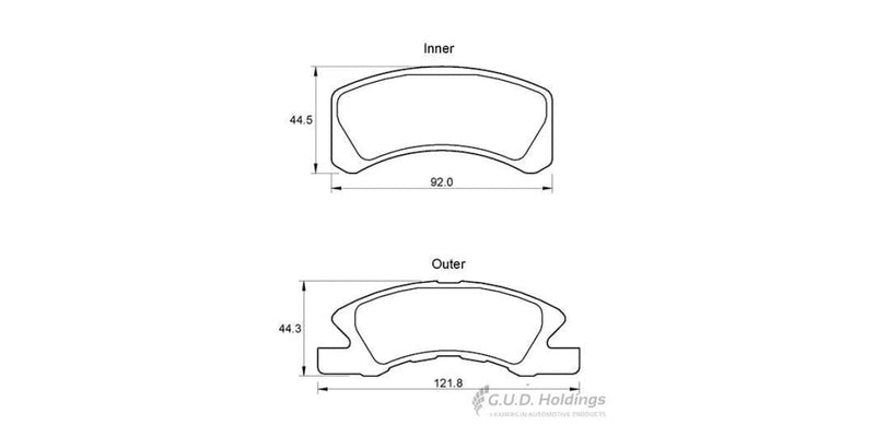 Brake Pads Front Daihatsu Charade (03-11) Cuore (99-) Mitsubishi Mirage (12-) (SAFELINE D3585S)