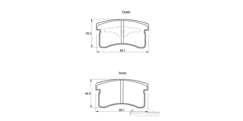 Brake Pads Front Daihatsu Cuore,Move 1999-2001 (SAFELINE D3162S)