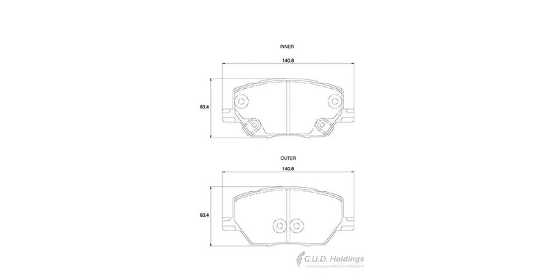 Brake Pads Front Fiat 500X 1.6 (15-) Jeep Renegade (2014-) (SAFELINE D4205S)