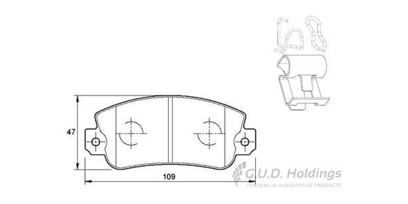 Brake Pads Front Fiat Uno,Cento,Fire,Mia,Pacer (1990-2000) Renault Espace [2] (1992-1996) (SAFELINE D992S)