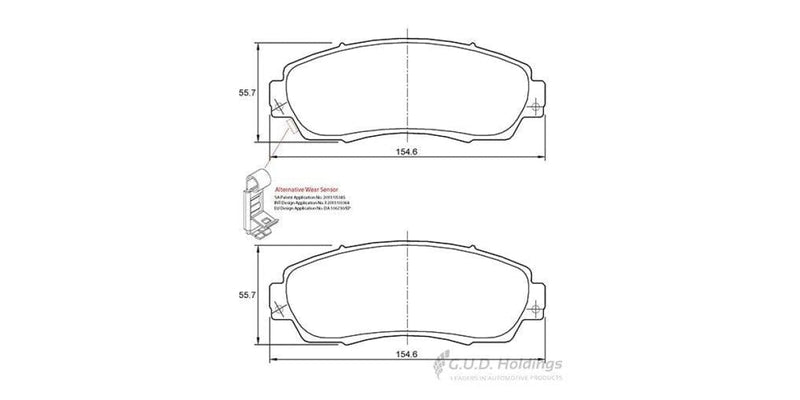 Brake Pads Front Gwm H6 (13-) Honda Cr-V (06-) (SAFELINE D3746S)
