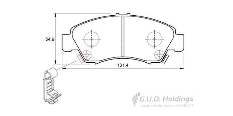 Brake Pads Front Honda 150 Sohc,160I Dohc (92-96) Brio (12-) Fit (01-07) Jazz [2][3] (03-15) Amaze (18-) (SAFELINE D3024S)