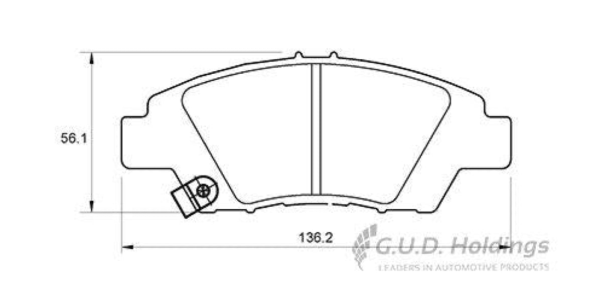 Brake Pads Front Honda Ballade 1.5 (11-) Cr-Z (10-) Insight (10-) Jazz [3][4] 08-) Mobilio (14-) (SAFELINE D3861S)