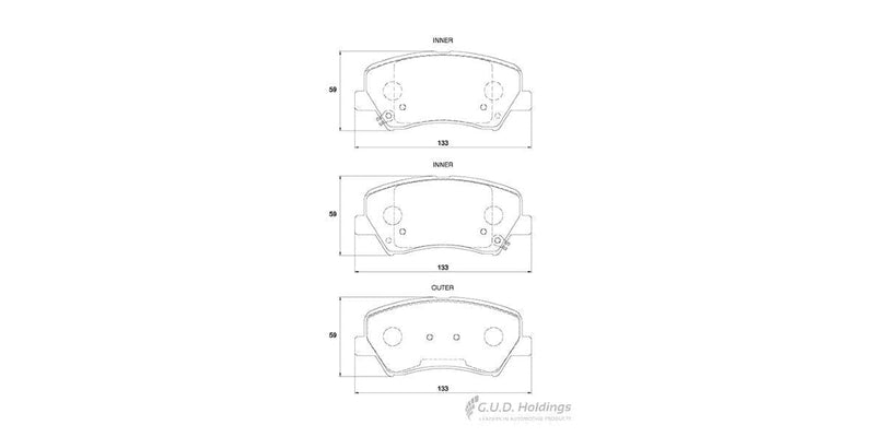 Brake Pads Front Hyundai Elantra (2011-) I30 (12-) Ix35 (10-) Veloster (13-) Kia Cerato [3] (2013-) (SAFELINE D4144S)
