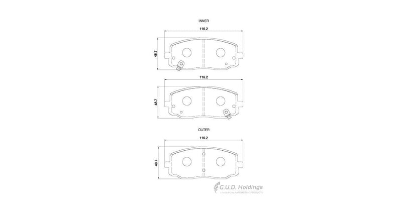 Brake Pads Front Hyundai I20 1.2 (2012-2014) (SAFELINE D4171S)