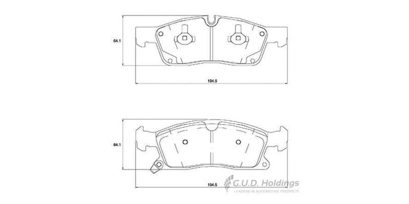 Brake Pads Front Jeep Grand Cherokee (2011-) Mercedes Gle (2015-) Ml250/350/Ml400 (2012-) (SAFELINE D3966S)