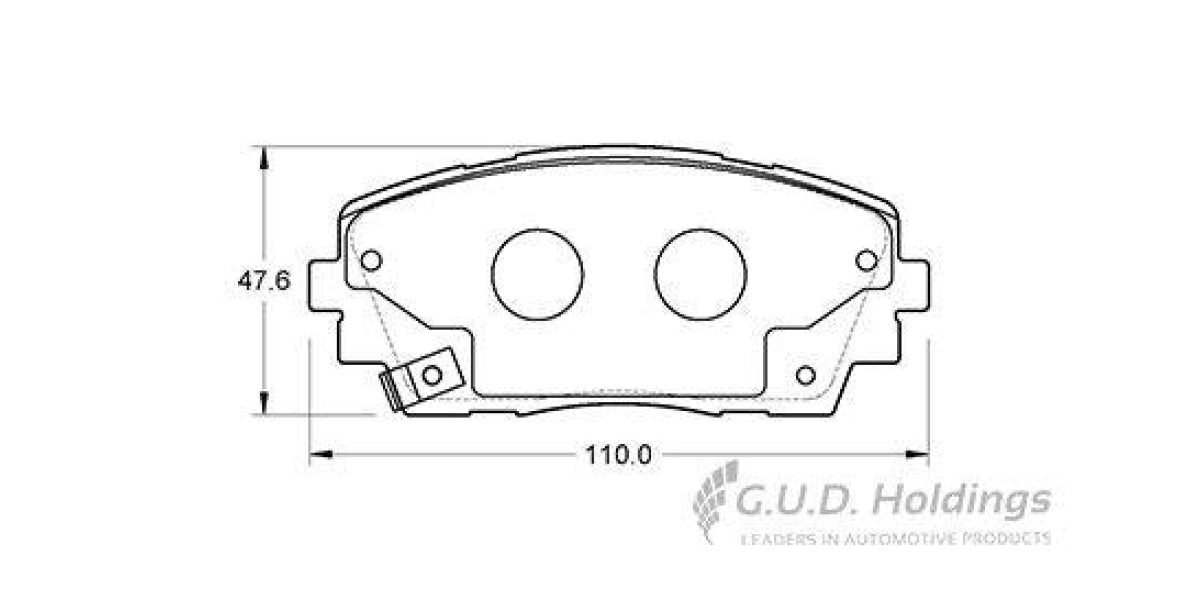 Brake Pads Front Kia Picanto 1.1 (04-) Picanto [2] 1.0,1.2 (11-) (SAFELINE D3943S)