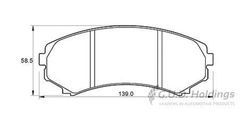 Brake Pads Front Mazda Mpv (99-06) Mistubishi Pajero (95-07) (SAFELINE D3365S)