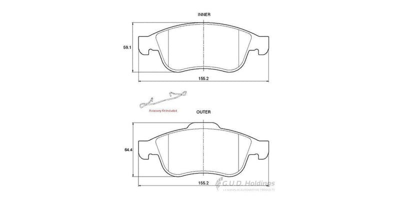 Brake Pads Front Renault Captur (13-) Duster (13-) Fluence (11-) Grand Scenic (09-) Megane [3] (09-) (SAFELINE D3780S)