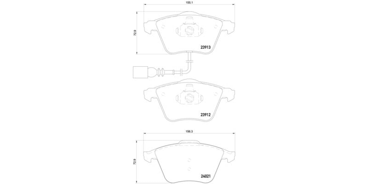 Brake Pads Front Set (Brembo) (P85129X)