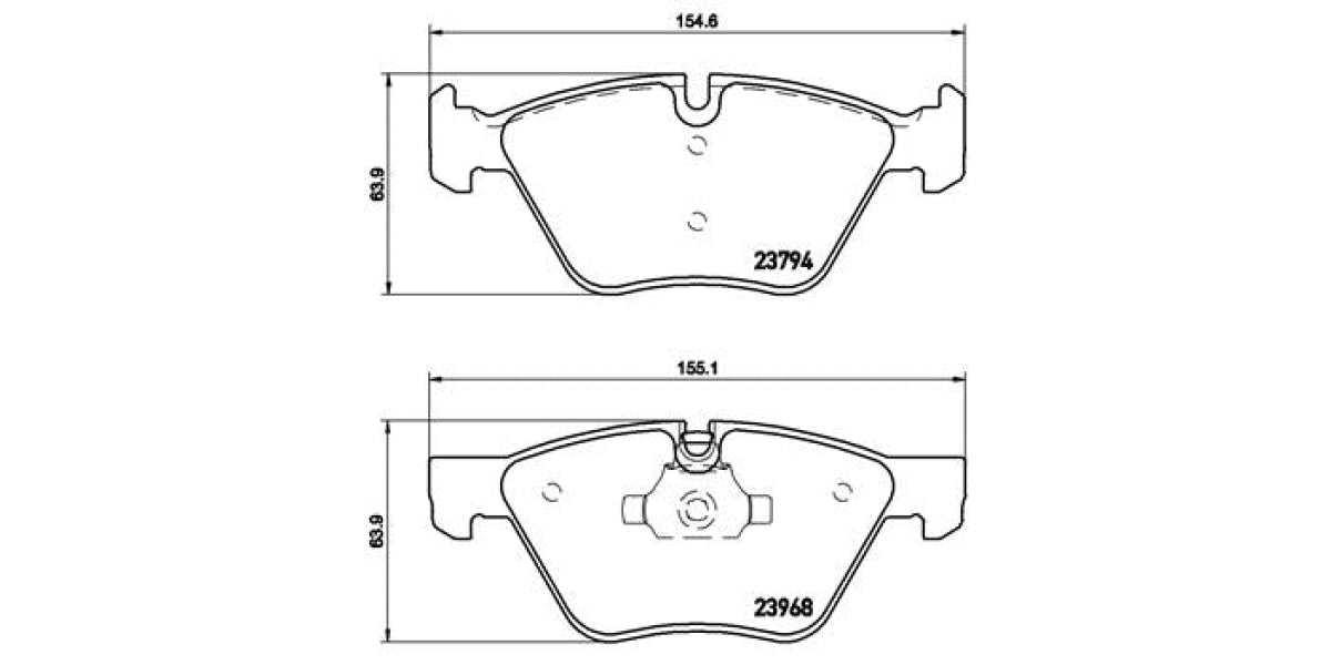 Brake Pads Front Set (Brembo) (P06036)