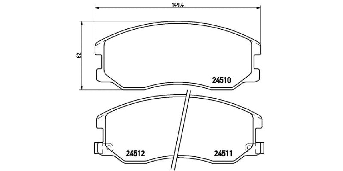 Brake Pads Front Set (Brembo) (P10003)