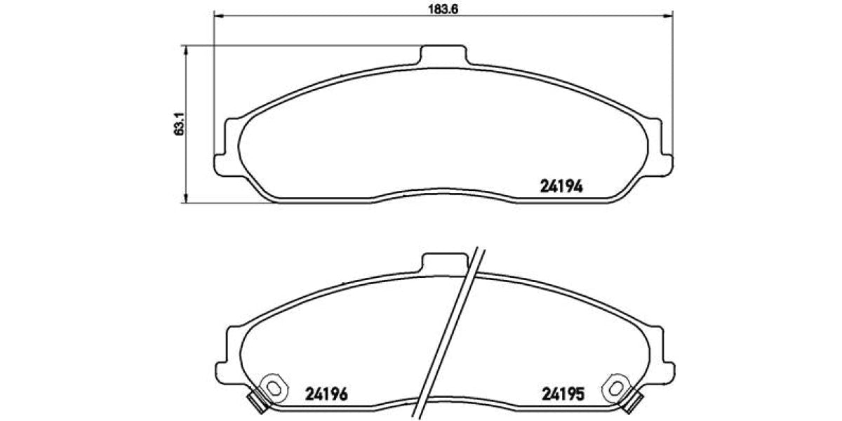 Brake Pads Front Set (Brembo) (P10052)