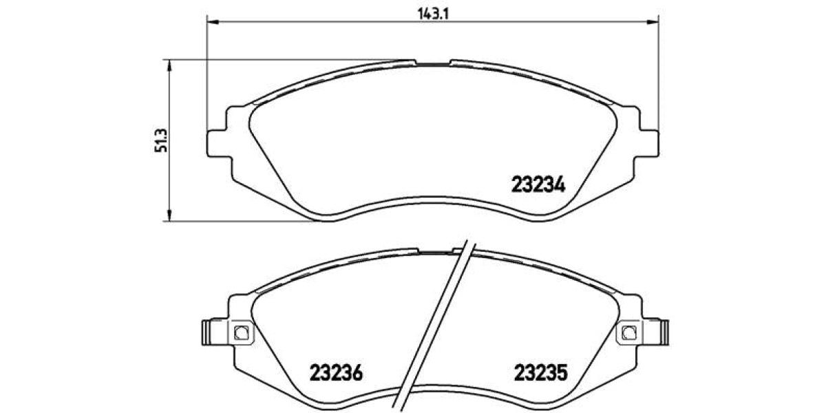 Brake Pads Front Set (Brembo) (P15002)