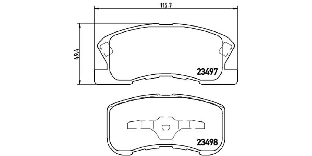 Brake Pads Front Set (Brembo) (P16008)