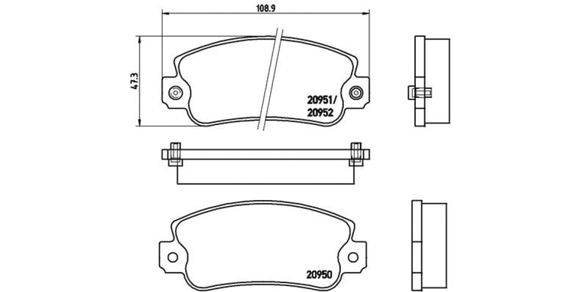 Brake Pads Front Set (Brembo) (P23013)