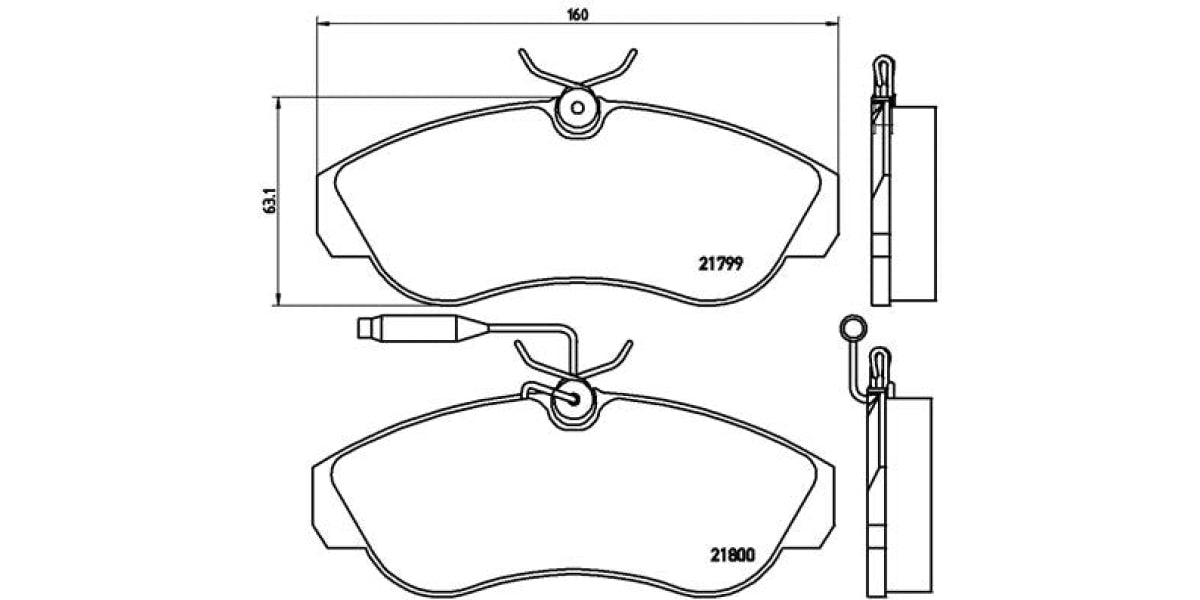 Brake Pads Front Set (Brembo) (P23069)