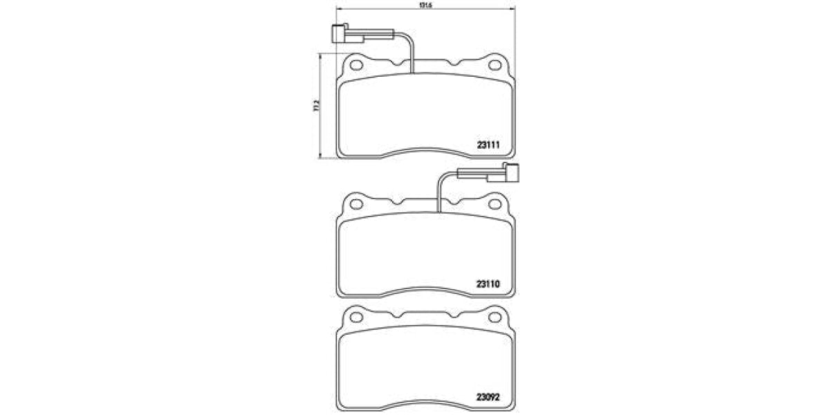 Brake Pads Front Set (Brembo) (P23078)