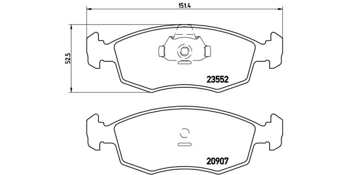 Brake Pads Front Set (Brembo) (P23079)