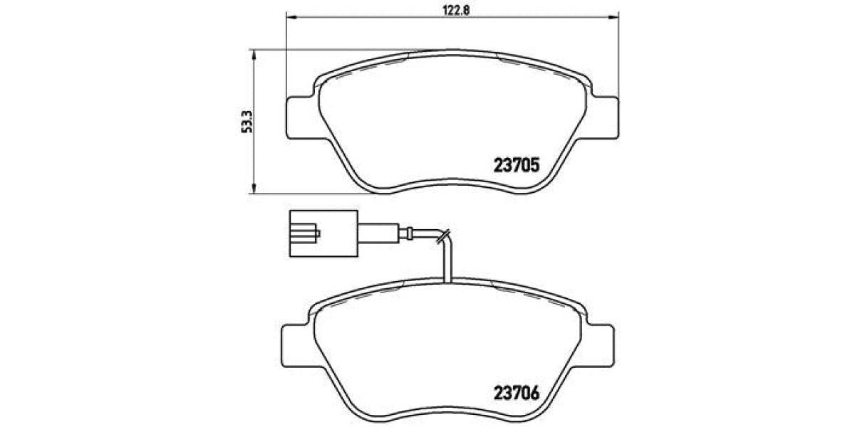 Brake Pads Front Set (Brembo) (P23085)