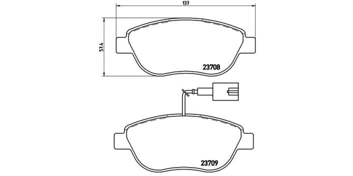 Brake Pads Front Set (Brembo) (P23087)