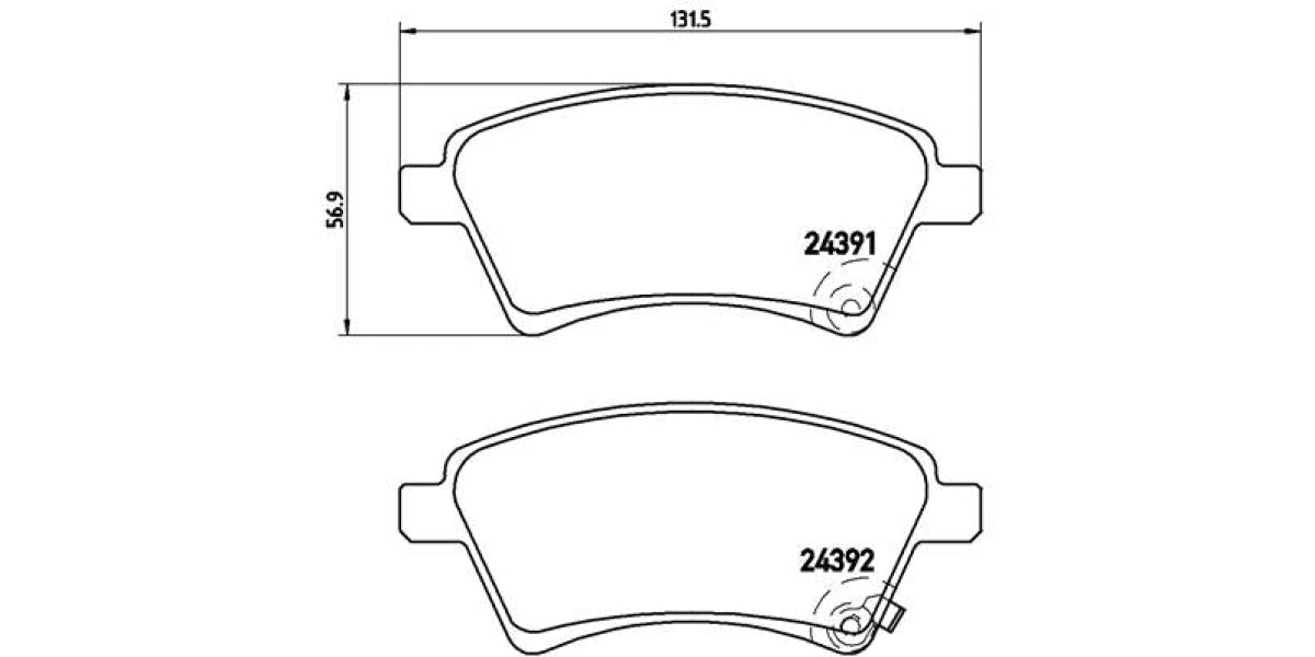 Brake Pads Front Set (Brembo) (P23105)