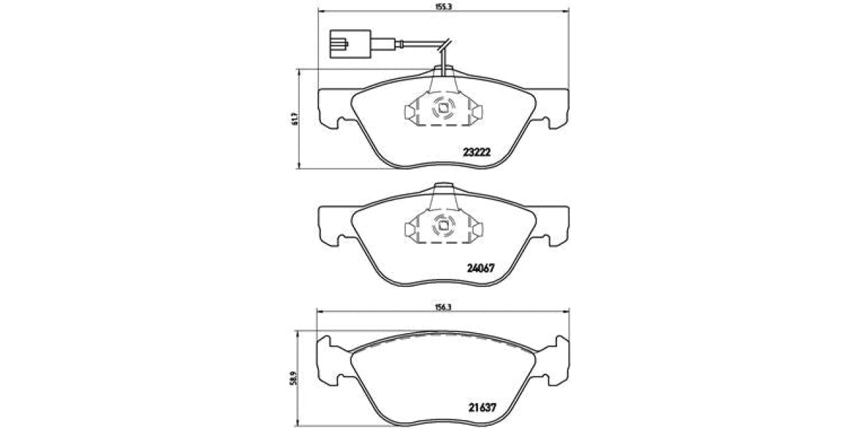 Brake Pads Front Set (Brembo) (P23112)