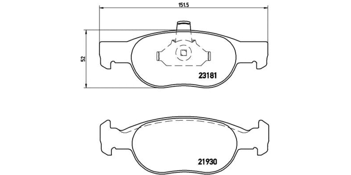 Brake Pads Front Set (Brembo) (P23125)