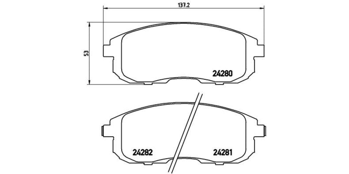 Brake Pads Front Set (Brembo) (P23126)