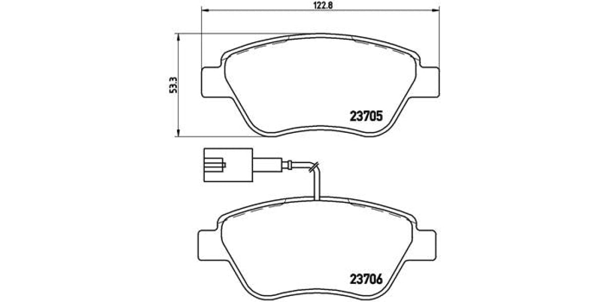 Brake Pads Front Set (Brembo) (P23141)