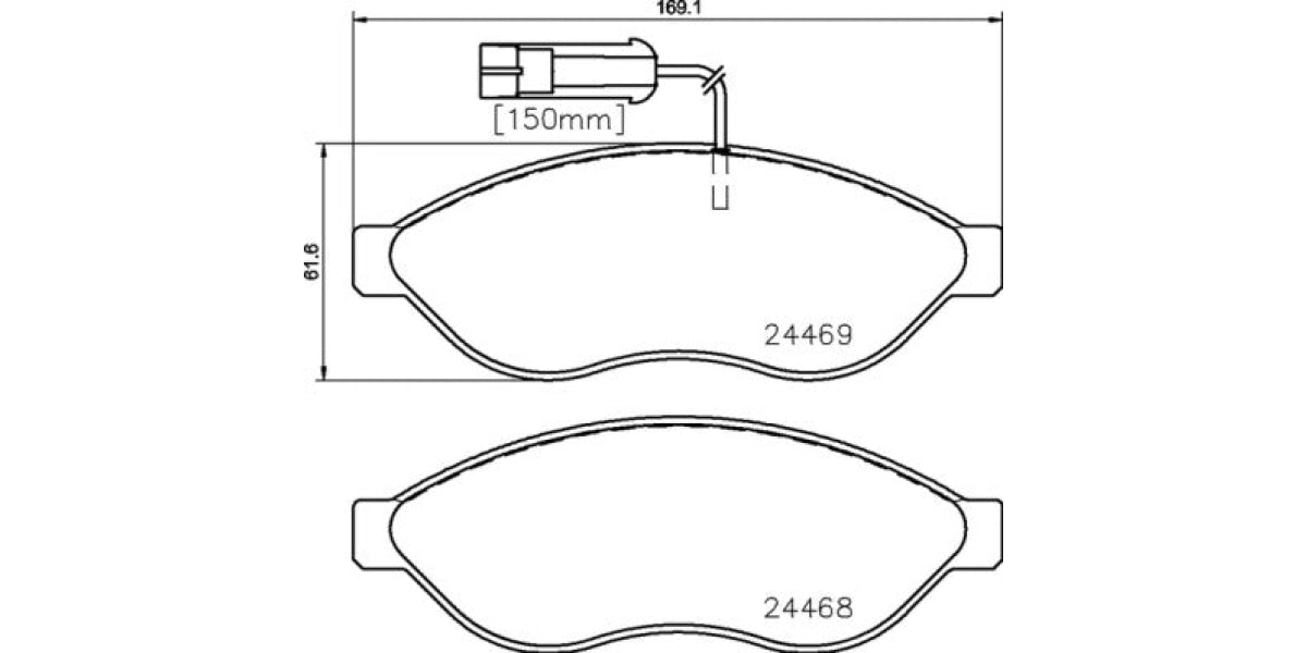 Brake Pads Front Set (Brembo) (P23144)