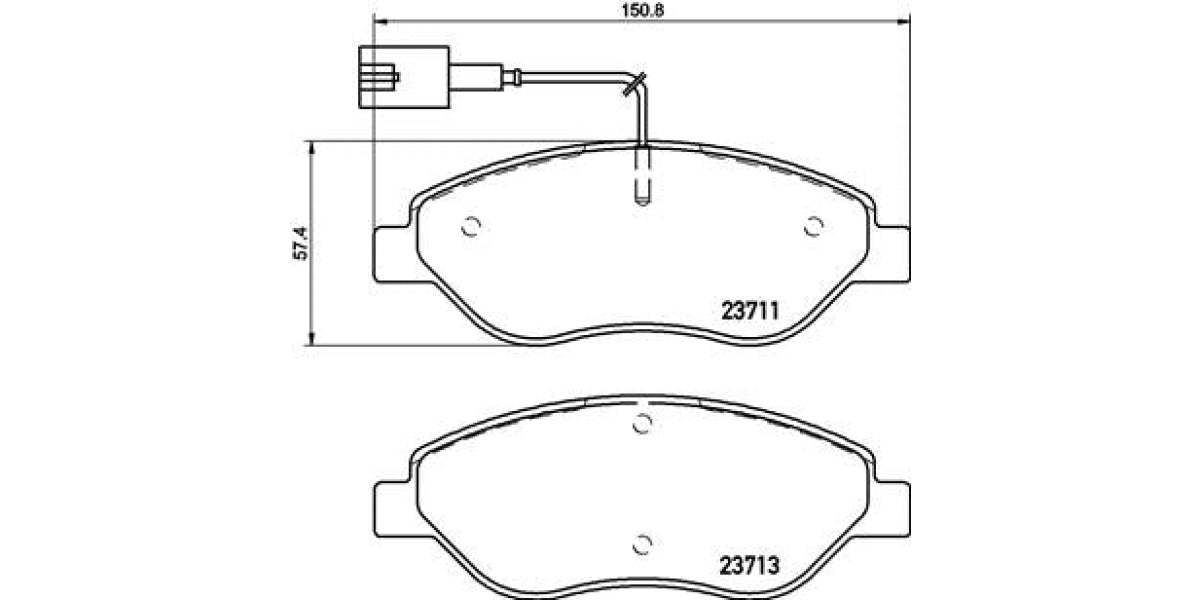 Brake Pads Front Set (Brembo) (P23145)