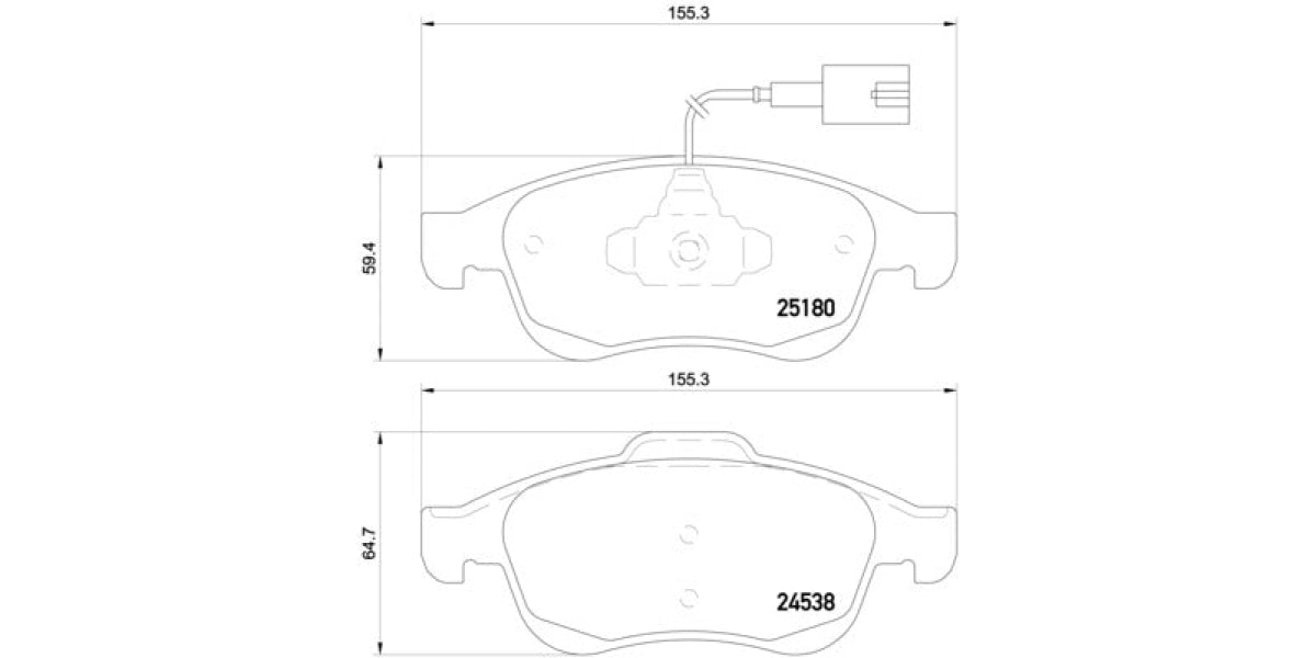 Brake Pads Front Set (Brembo) (P23148)