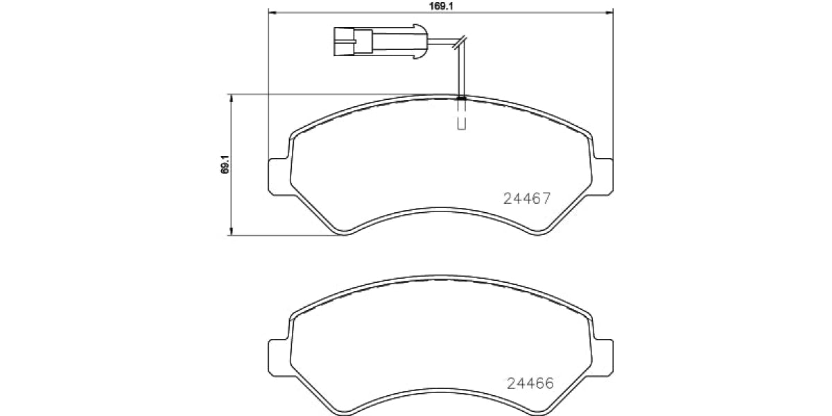 Brake Pads Front Set (Brembo) (P23161)