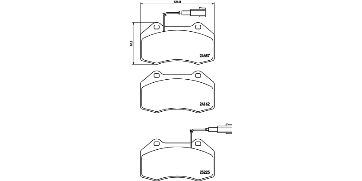 Brake Pads Front Set (Brembo) (P23162)