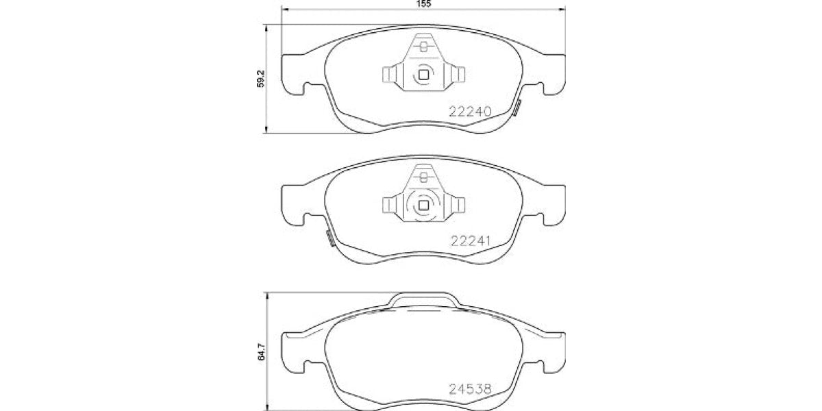 Brake Pads Front Set (Brembo) (P23165)