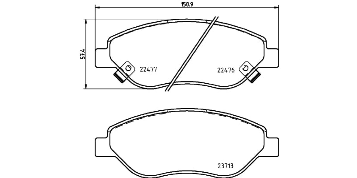 Brake Pads Front Set (Brembo) (P23178)