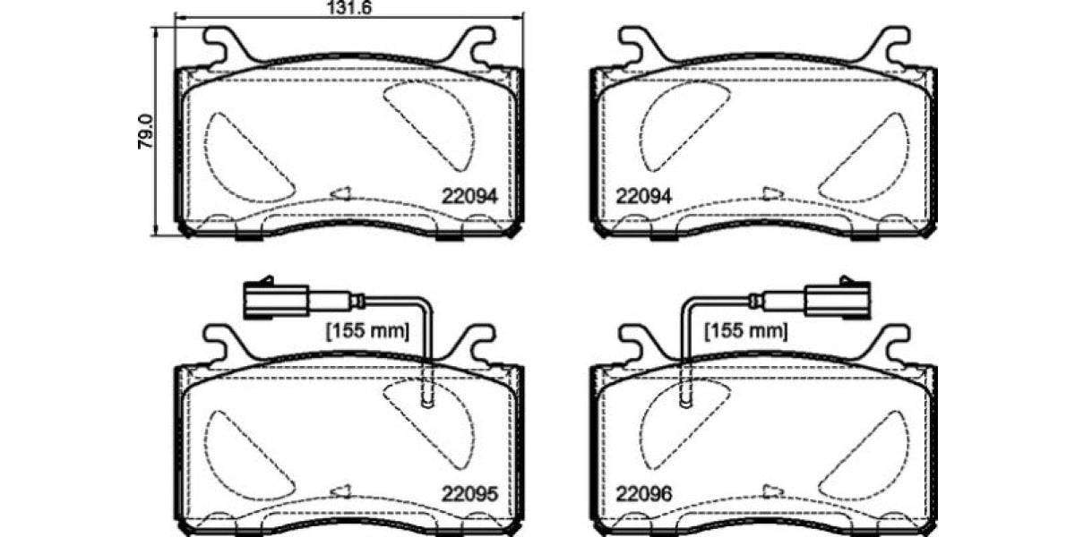 Brake Pads Front Set (Brembo) (P23187)