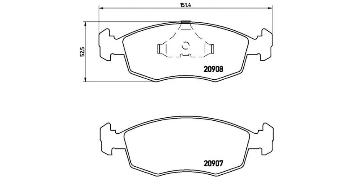 Brake Pads Front Set (Brembo) (P24019)