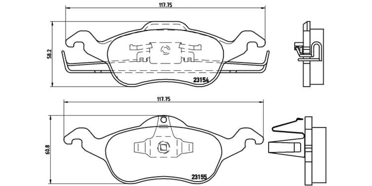 Brake Pads Front Set (Brembo) (P24046)