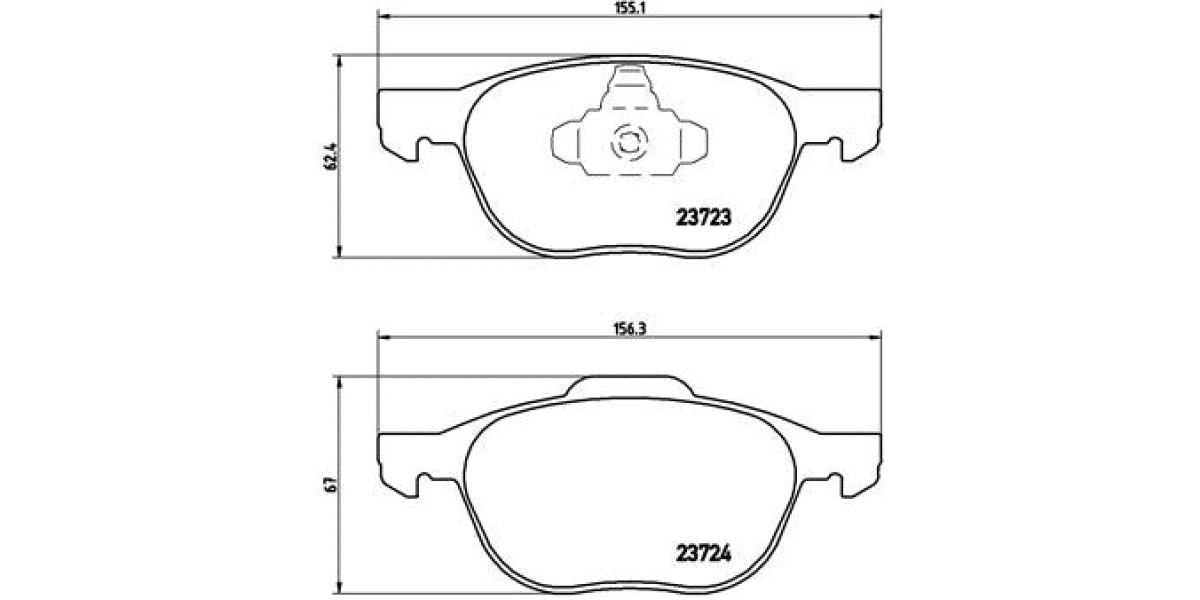 Brake Pads Front Set (Brembo) (P24061)