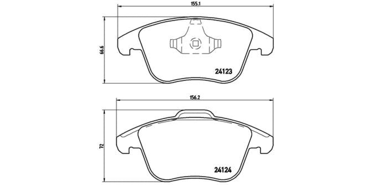 Brake Pads Front Set (Brembo) (P24076X)