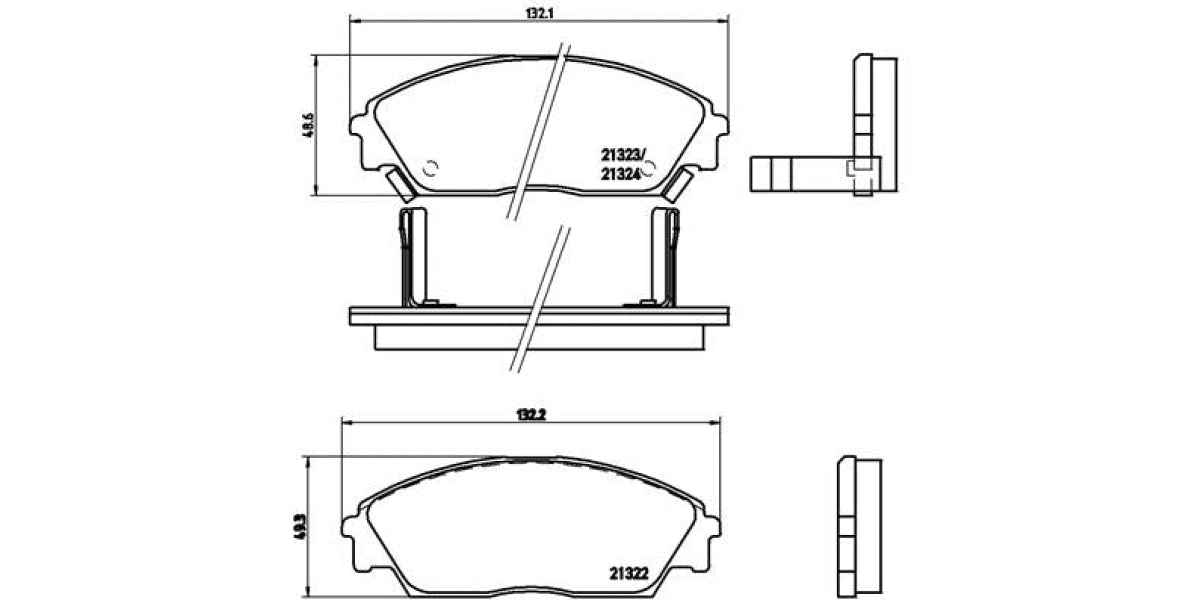 Brake Pads Front Set (Brembo) (P28016)