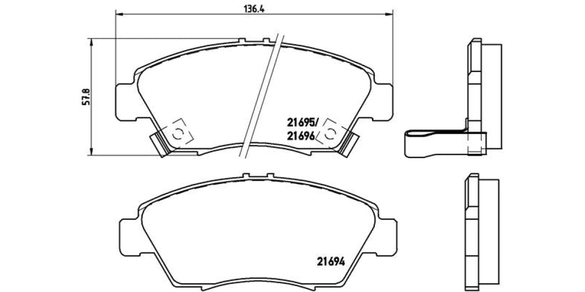 Brake Pads Front Set (Brembo) (P28023)