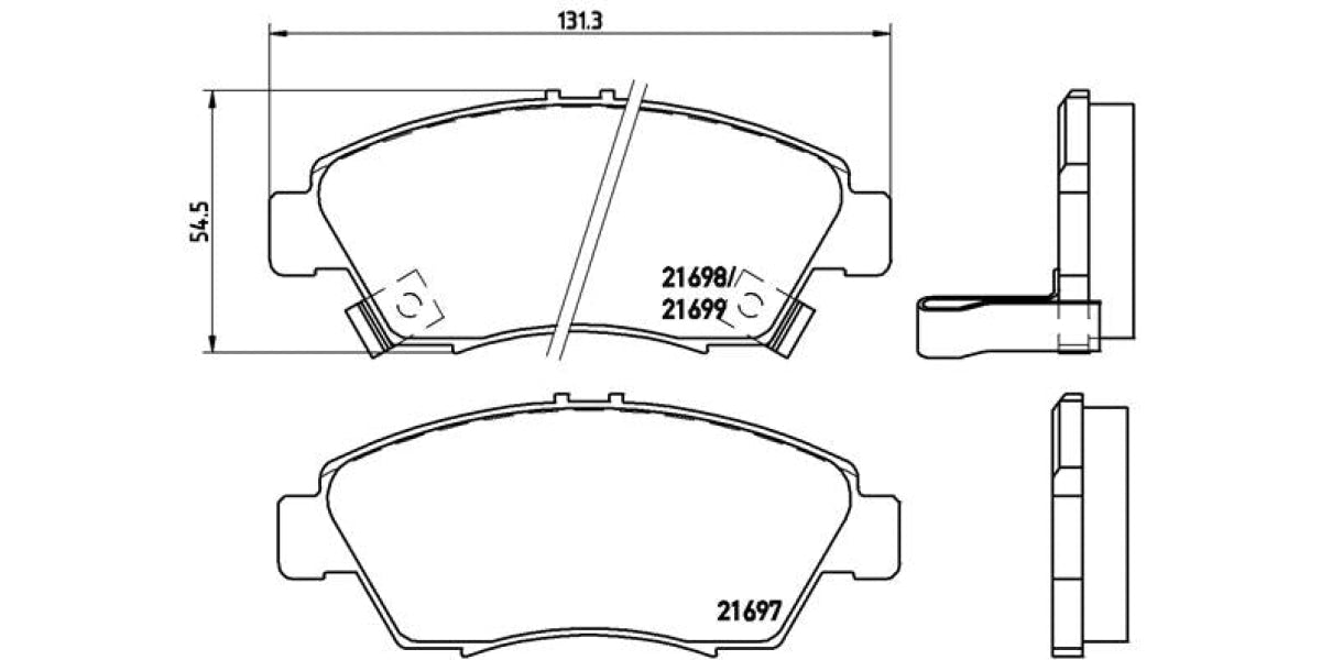 Brake Pads Front Set (Brembo) (P28024)