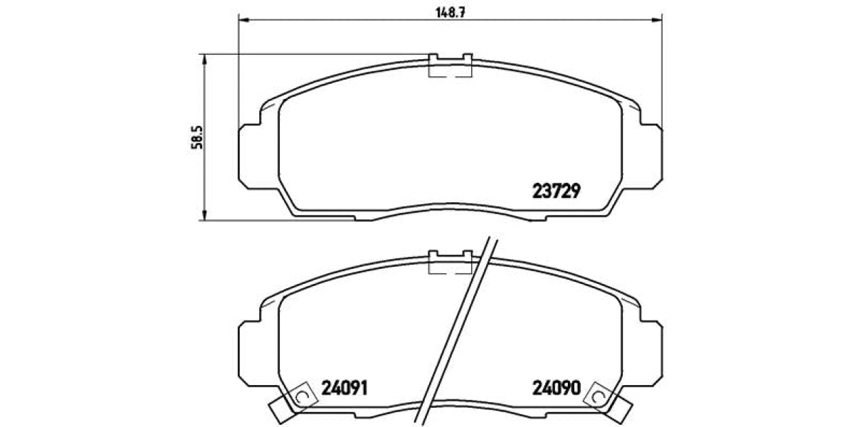 Brake Pads Front Set (Brembo) (P28034)