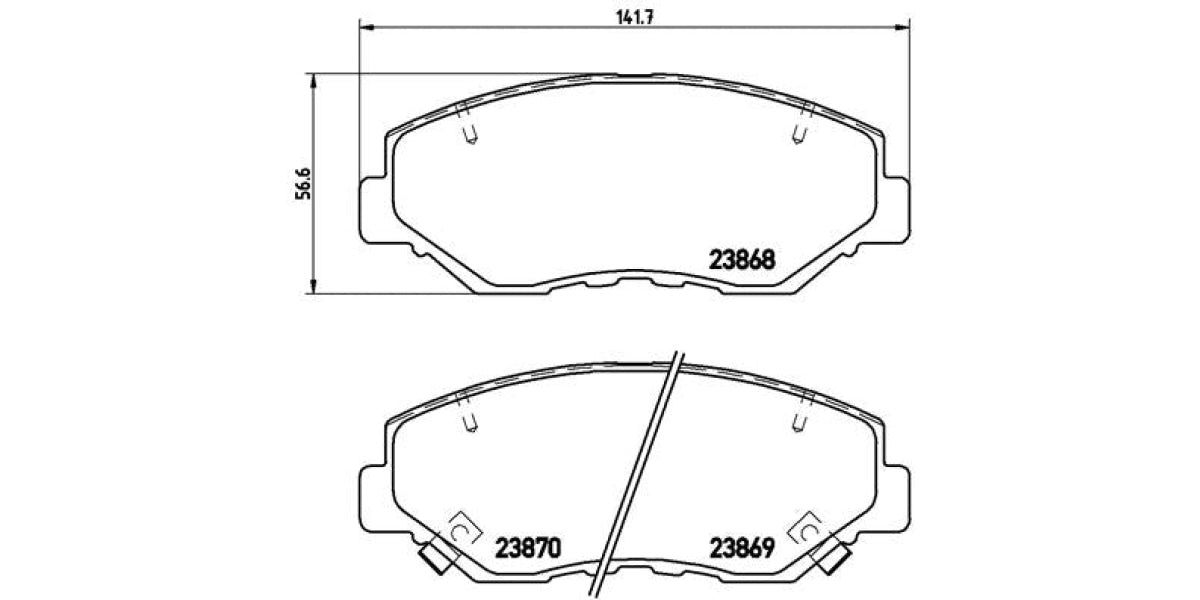 Brake Pads Front Set (Brembo) (P28035)