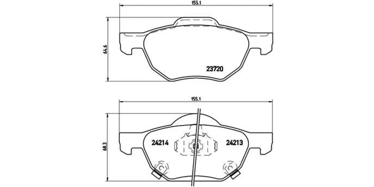 Brake Pads Front Set (Brembo) (P28036)