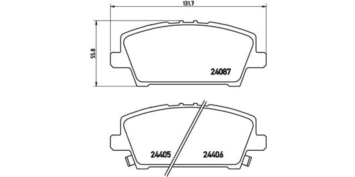 Brake Pads Front Set (Brembo) (P28037)