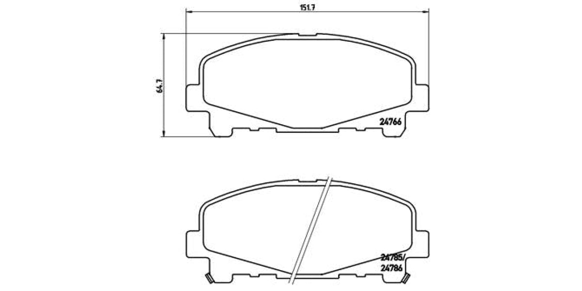 Brake Pads Front Set (Brembo) (P28043)